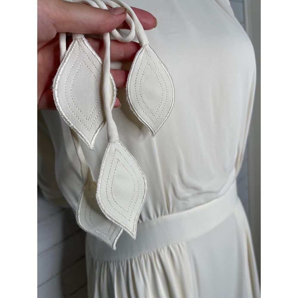 Tory Burch $498 Ivory Draped Grecian Gown Maxi Dress Wedding White Bridal 2 - Picture 9 of 12